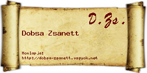 Dobsa Zsanett névjegykártya