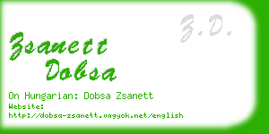 zsanett dobsa business card